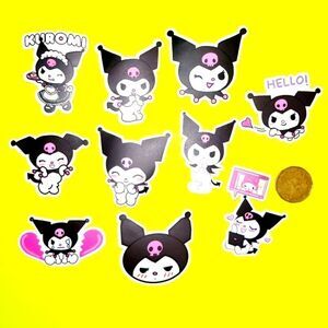 3/$20 Brand New 10x Sanrio Kuromi Waterproof Stickers D